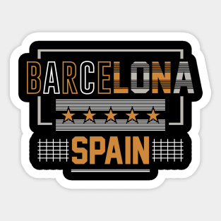 Barcelona : A city in Spain, known for its unique architecture Sticker